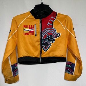 KPop Demon Hunters Rumi Cropped Racing Moto Cosplay Jacket Girl's 140 US 10